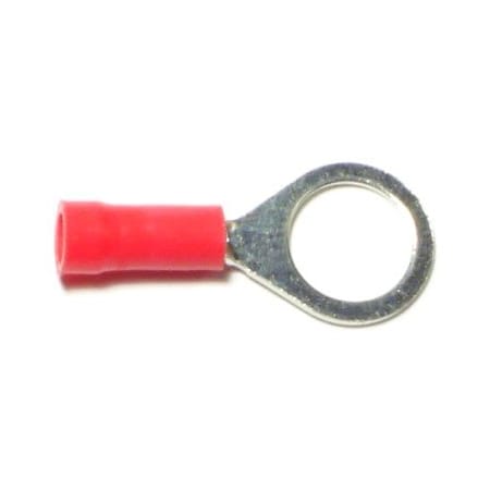Midwest Fastener Ring Terminal, 18 AWG, Plastic Insulated, 20 PK 60842